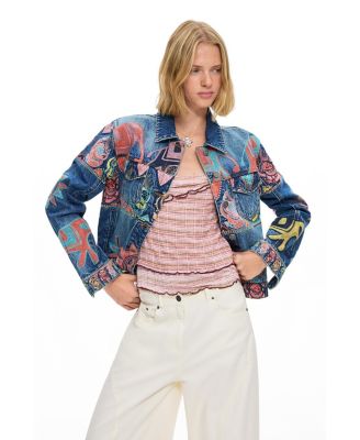 Desigual Women's Printed Jacket 100% Cotton
