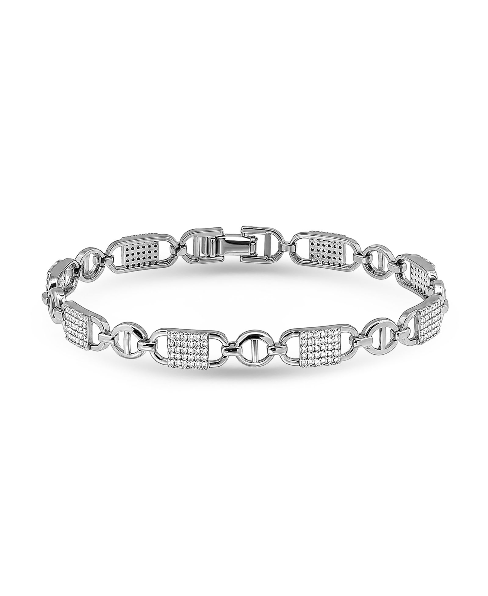 Дизайнерский браслет Macy's Pave Cubic Zirconia Lock Style