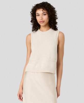 French Connection Women's Mozart Crewneck Sleeveless Knit Top
