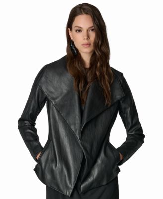 Donna Karan New York Women's Mixed Media Belted Wrap Jacket, Macy's Exclusive