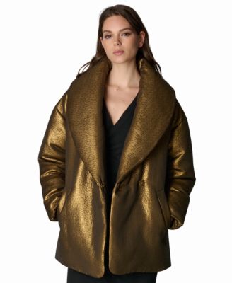Donna Karan New York Women's Jacquard Wrap Shawl-Collar Jacket, Macy's Exclusive