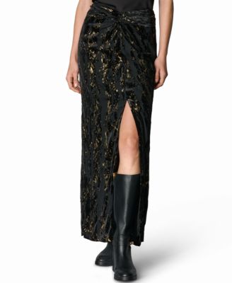 Donna Karan New York женская длинная юбка с вырезом спереди и эффектом burnout, эксклюзив Macy's