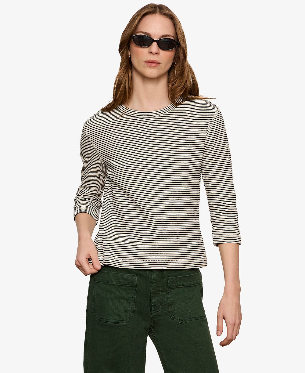 Sanctuary Women's 3/4-Length-Sleeve Crewneck T-Shirt
