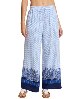 Tommy Bahama Женские широкие брюки Paisley Daze, 28" Inseam