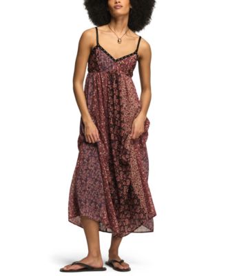 Женское миди-платье Lucky Brand Print V-Neck Mix