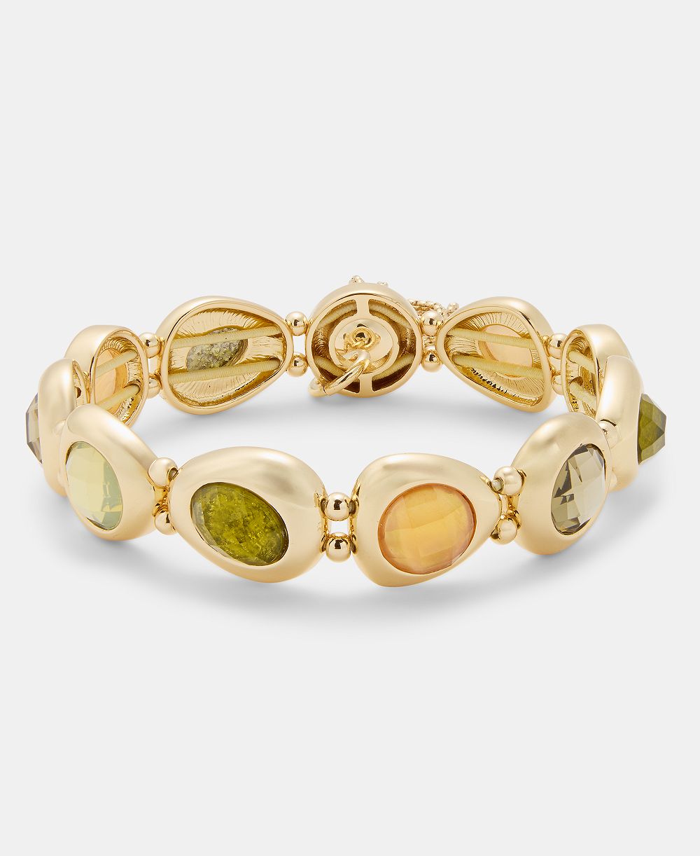 Anne Klein Stone Pebble Stretch Bracelet