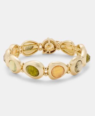 Anne Klein Stone Pebble Stretch Bracelet
