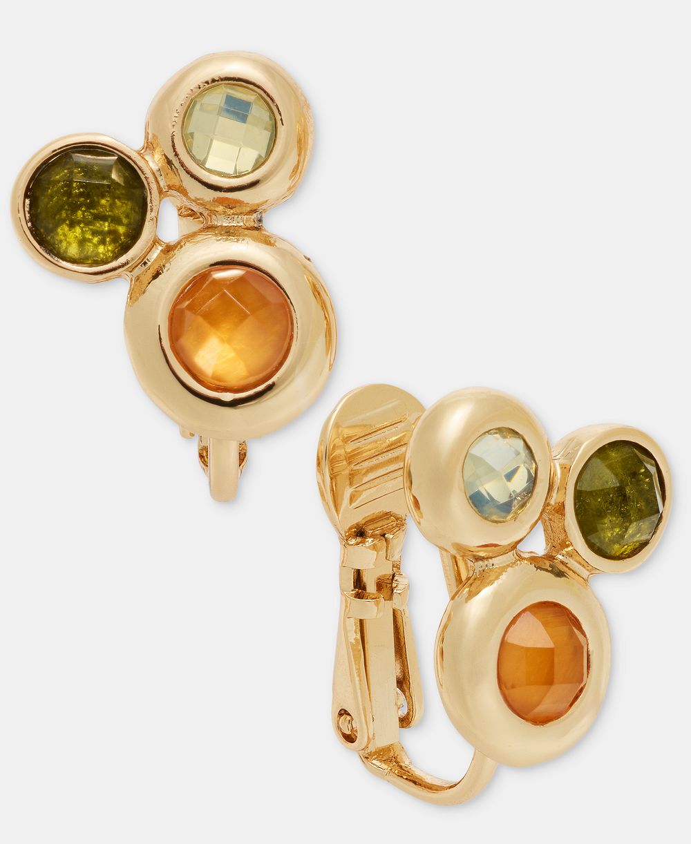 Anne Klein серьги-гвоздики с кластером из камней