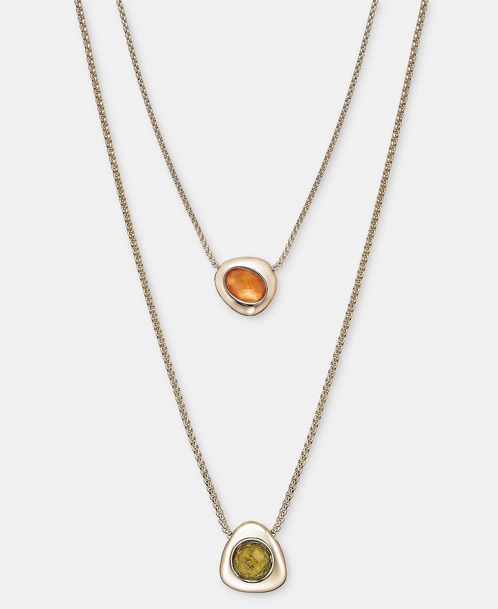 Anne Klein многослойная подвеска Stone Pebble 30"
