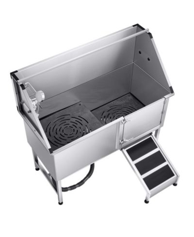 Станция для мытья собак RUIE Stainless Steel 62 inch Pet Grooming Tub Hot Cold Faucet
