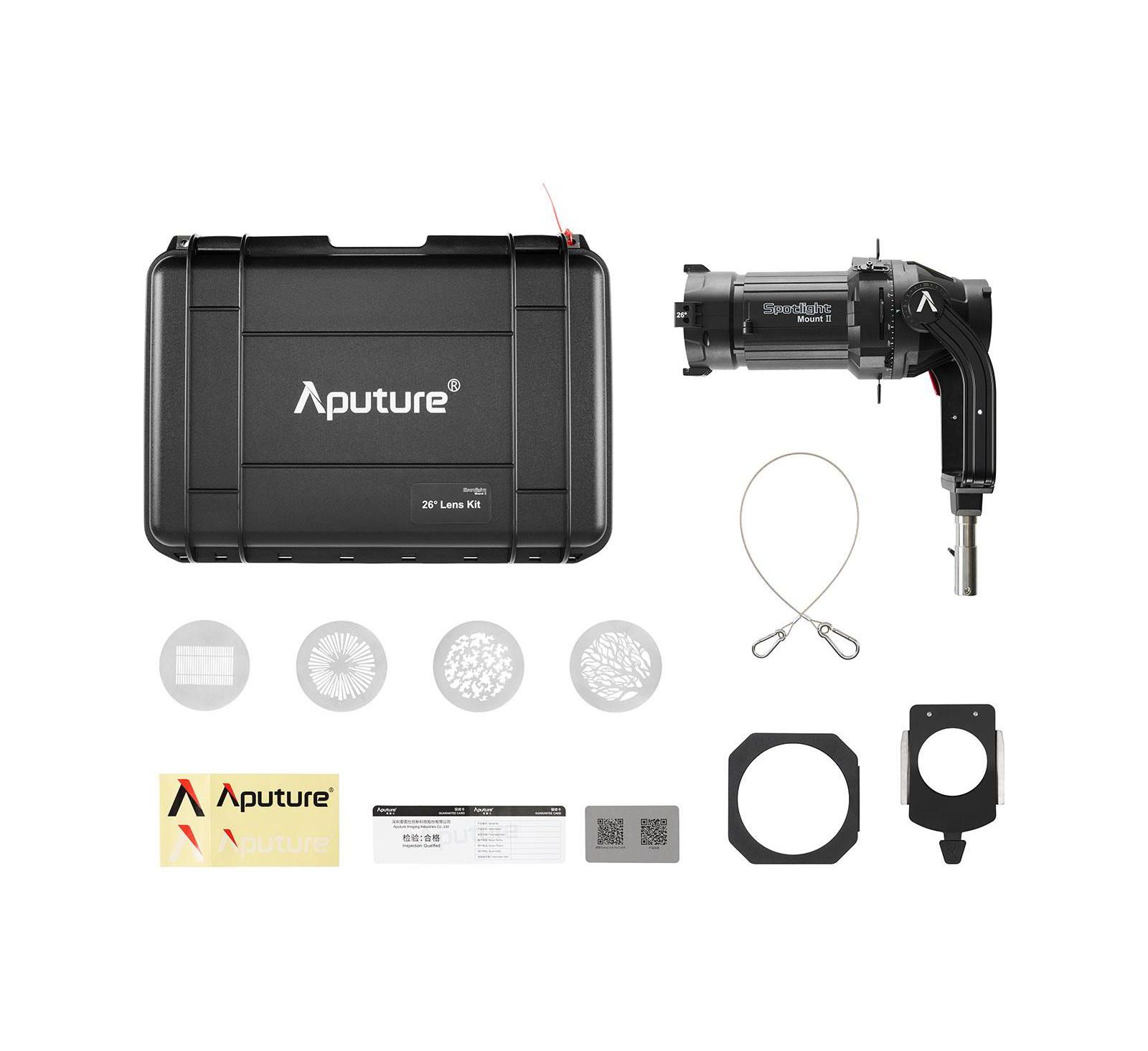 Aputure Spotlight Mount II Projection Lens Modifier Kit with 26 Degree Lens
