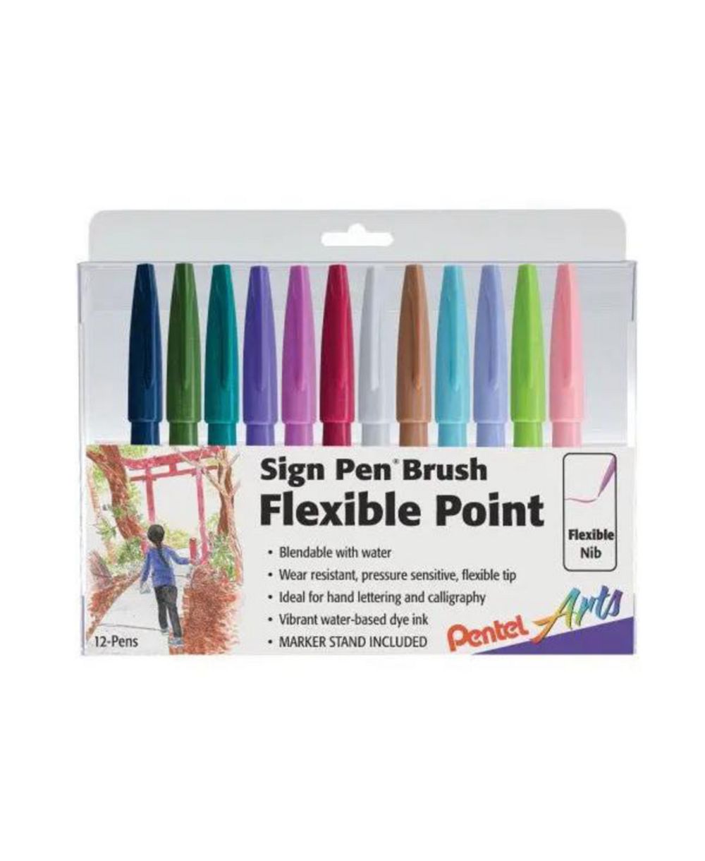 Набор ручек Pentel Arts Sign Pen Brush Tip