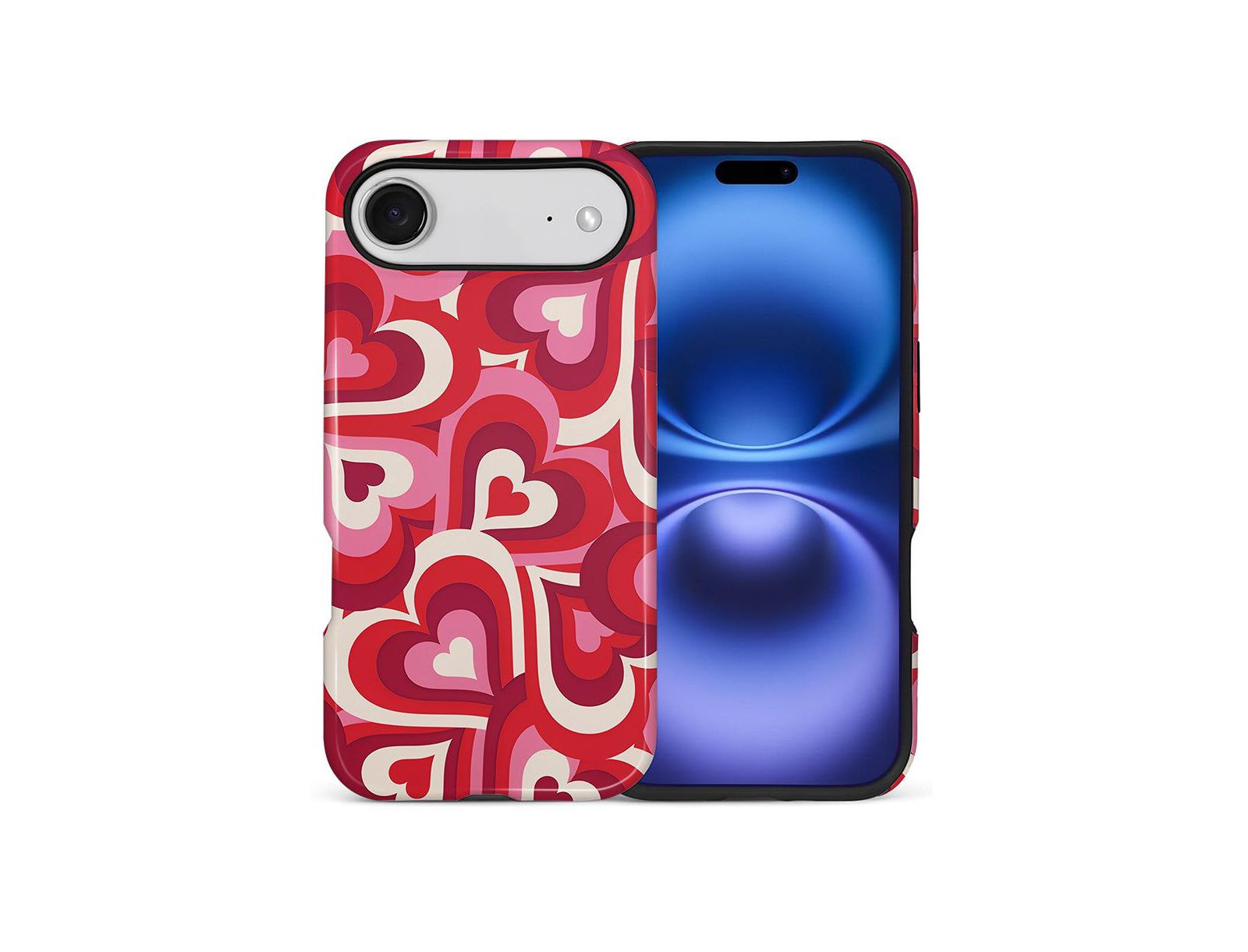Чехол GONEZ для iPhone Air 2-in-1 Dual-Layer Shockproof Protection Cute Heart Print Glossy