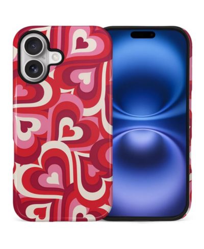 Чехол GONEZ для iPhone 17, двухслойная ударопрочная защита, с принтом сердца