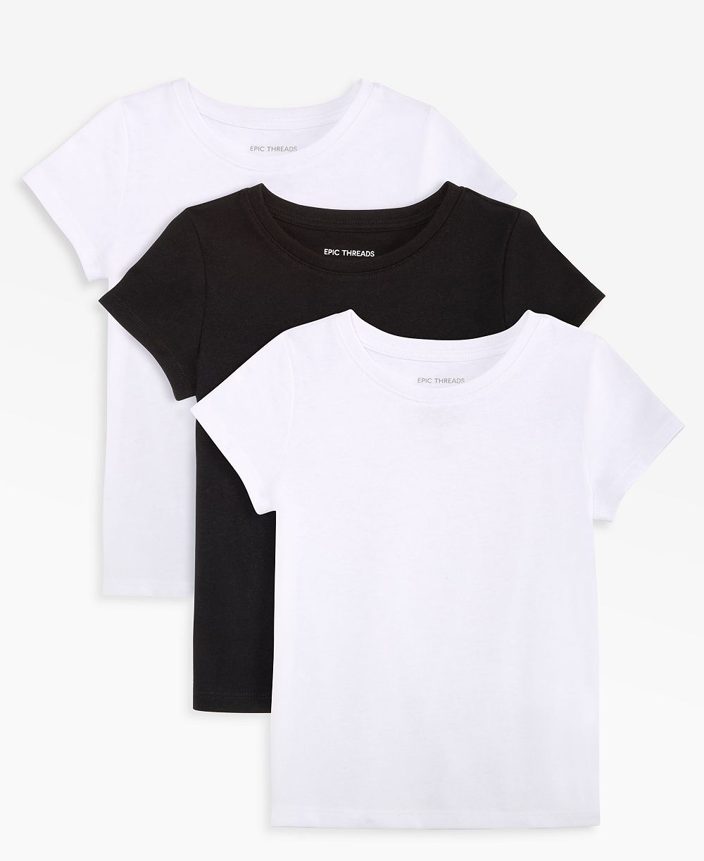 Epic Threads Baby Girls' 3-Pack Short-Sleeve Cotton-Blend T-Shirts, Macy's Exclusive