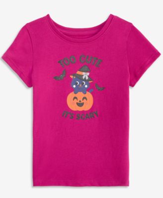 Epic Threads Toddler Girls' 12M-5T Short-Sleeve Too Cute It's Scary Cat T-Shirt, Macy's Exclusive