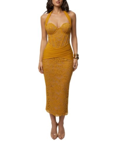 JLUXLABEL Women's Royal Romance Halter Dress