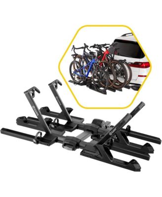 Saris SuperClamp G4 4-Bike Hitch Rack, Lightweight Tilting Platform, Road and Mountain Bike Fit