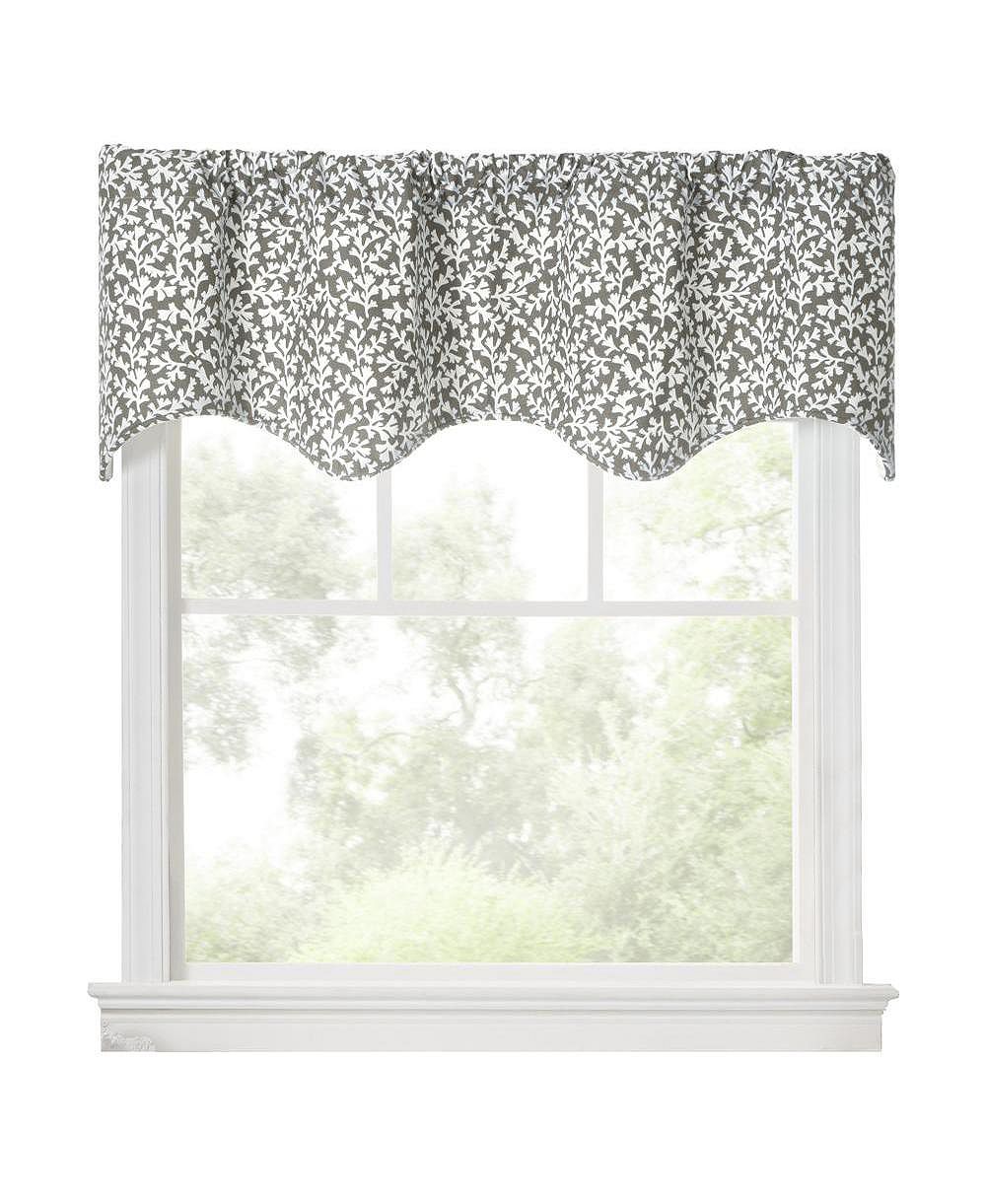 Ellis Curtain Sea Tumble 3inch  Rod Pocket  Cotton Machine Wash and Dry Scallop Valance Lined