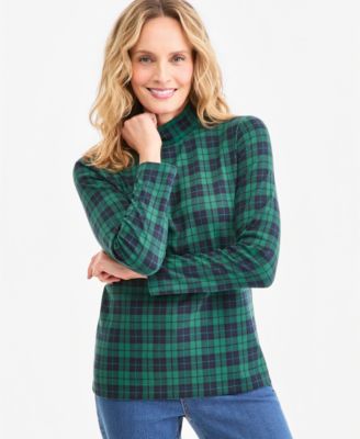 Style & Co Women's Printed Mock-Neck Long-Sleeve Tee, Macy's Exclusive