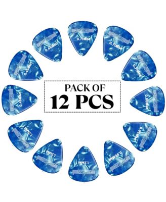 5 Core Guitar Picks 12 Piece Celluloid Light Medium Heavy Extra Heavy for Acoustic Electric Guitars