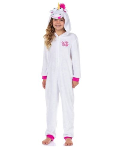 Minions Minion Girls' 4-16 Fluffy Unicorn Costume Unions Suit One Piece Pajama Outfit For Kids