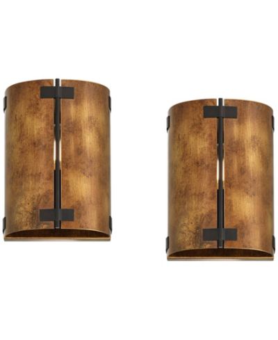Настенный светильник Possini Euro Design Julian 8 1/4"H в стиле рустик, бронза, комплект из 2 шт.