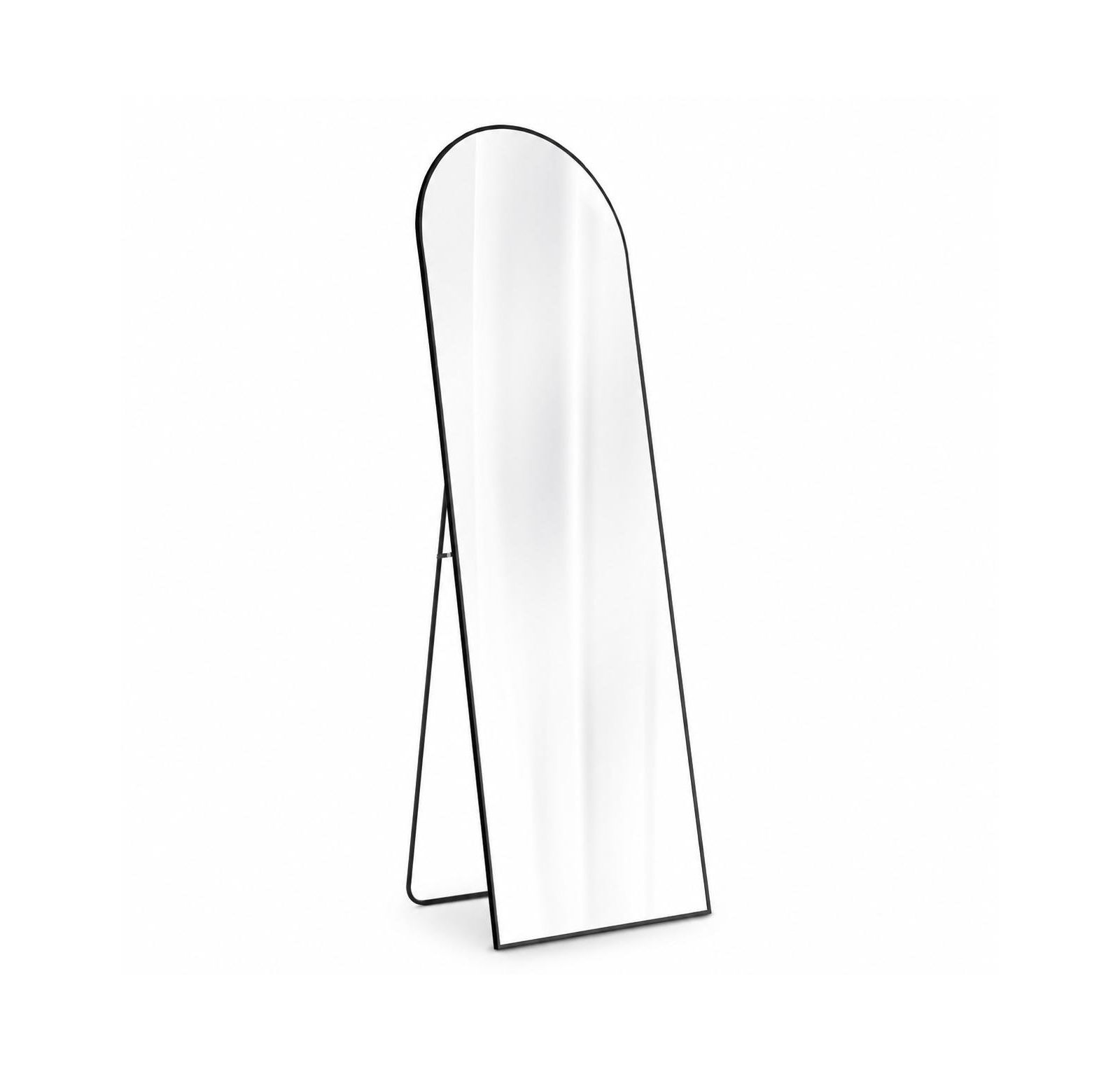 PHYING Floor Standing Mirror Aluminum Alloy Thin Frame Full Body Mirror Freestanding and Wall Mounted Large Vanity Mirror for Bedroom Living Room