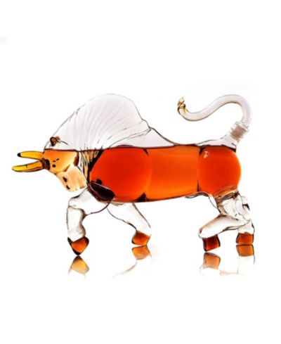 The Wine Savant декантер для виски 34 oz. Charging Bull Head Down