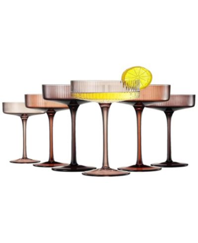 набор из 6 бокалов The Wine Savant Venus Ribbed Coupe