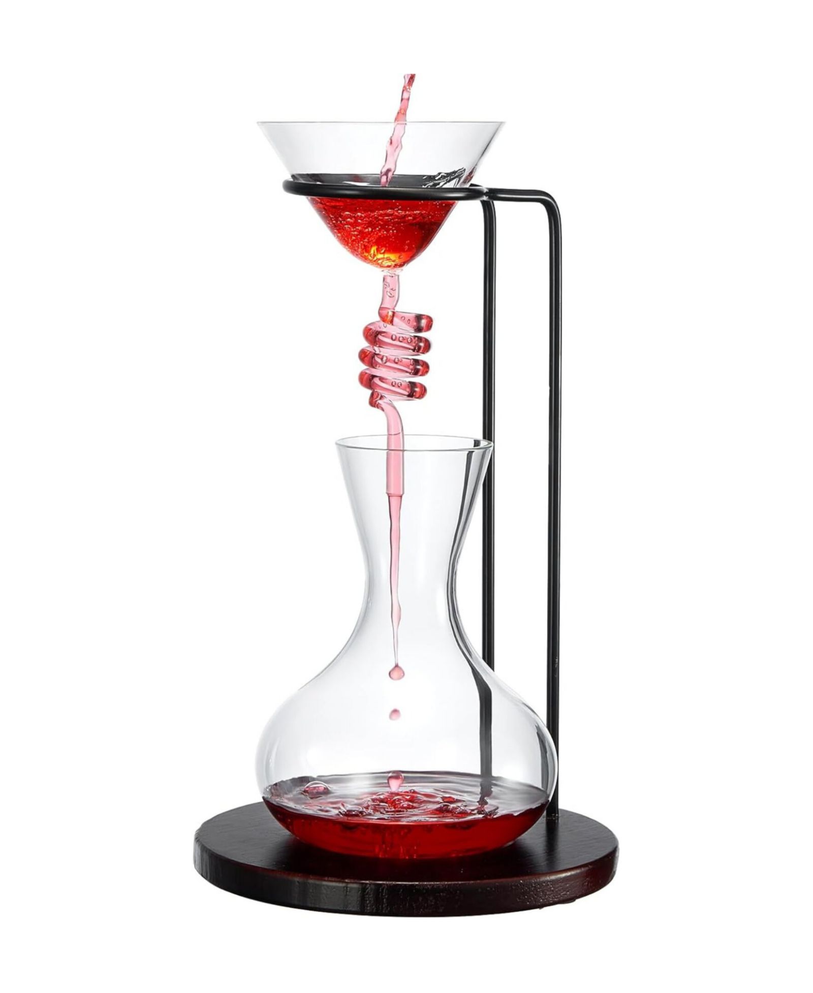 The Wine Savant Wine Tower 76 oz. Wine Decanter Aerator Set