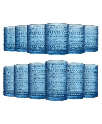 The Wine Savant Hobnail Beaded Highball Tumbler Glasses, Set of 12