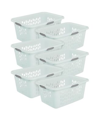 Корзина для белья Sterilite, пластиковая, 2 Bushel, мятная, 6 штук