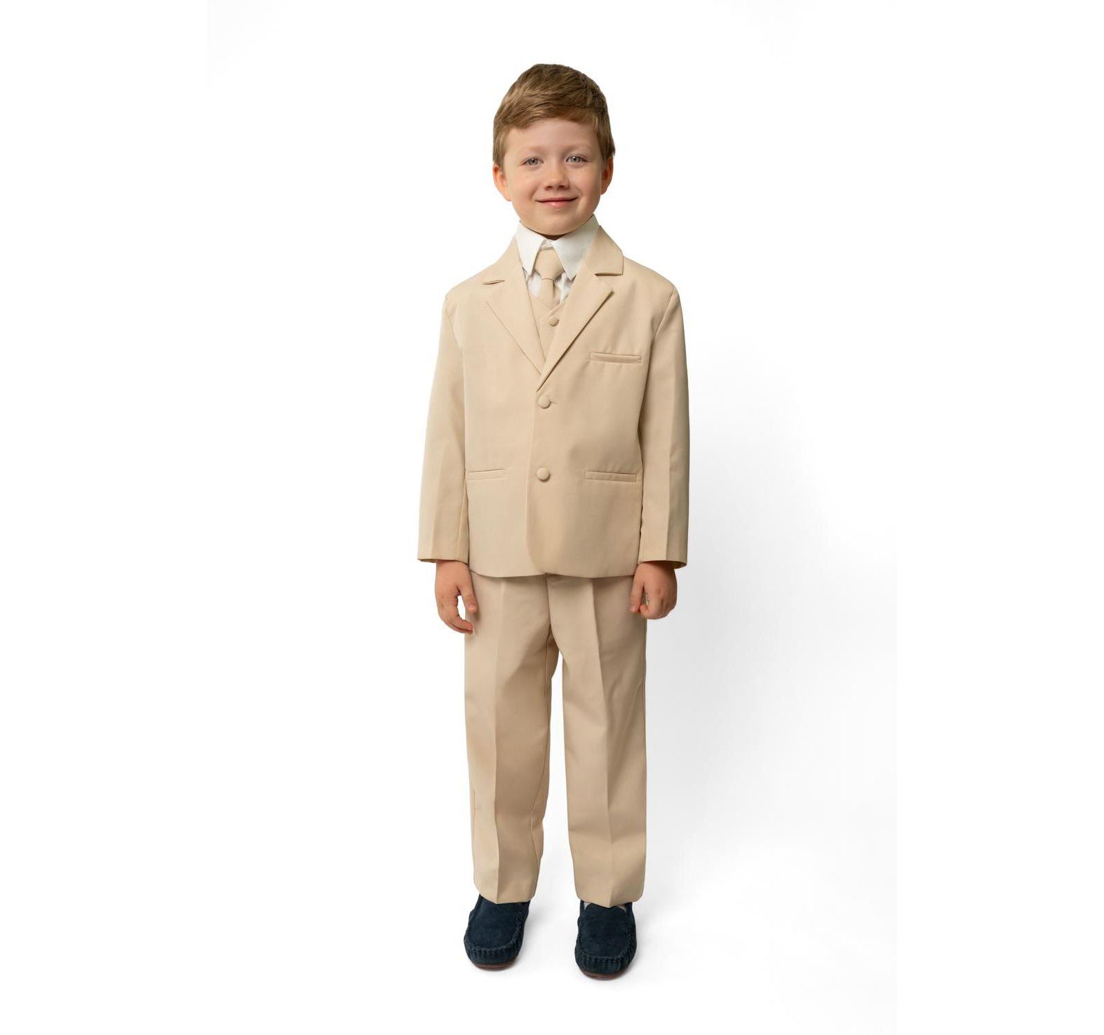 Peanut Butter Collection Toddler Boys Joey 5-Piece Shirt, Tie, Jacket, Vest and Pants Suit Set