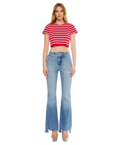 KanCan Женские джинсы flare Giselle High Rise Distressed