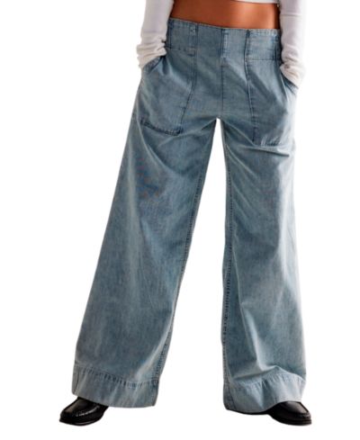 Женские джинсы Free People Mid-Rise Wide-Leg Utility