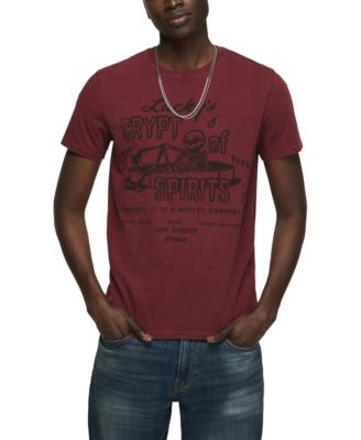 Lucky Brand Мужская футболка с графикой Coffin Skeleton