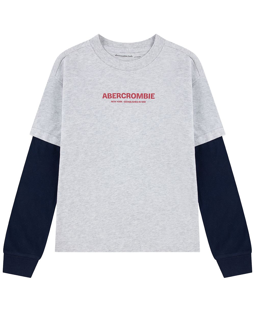 abercrombie kids мальчики 5-18 длинный рукав графический двафер футболка