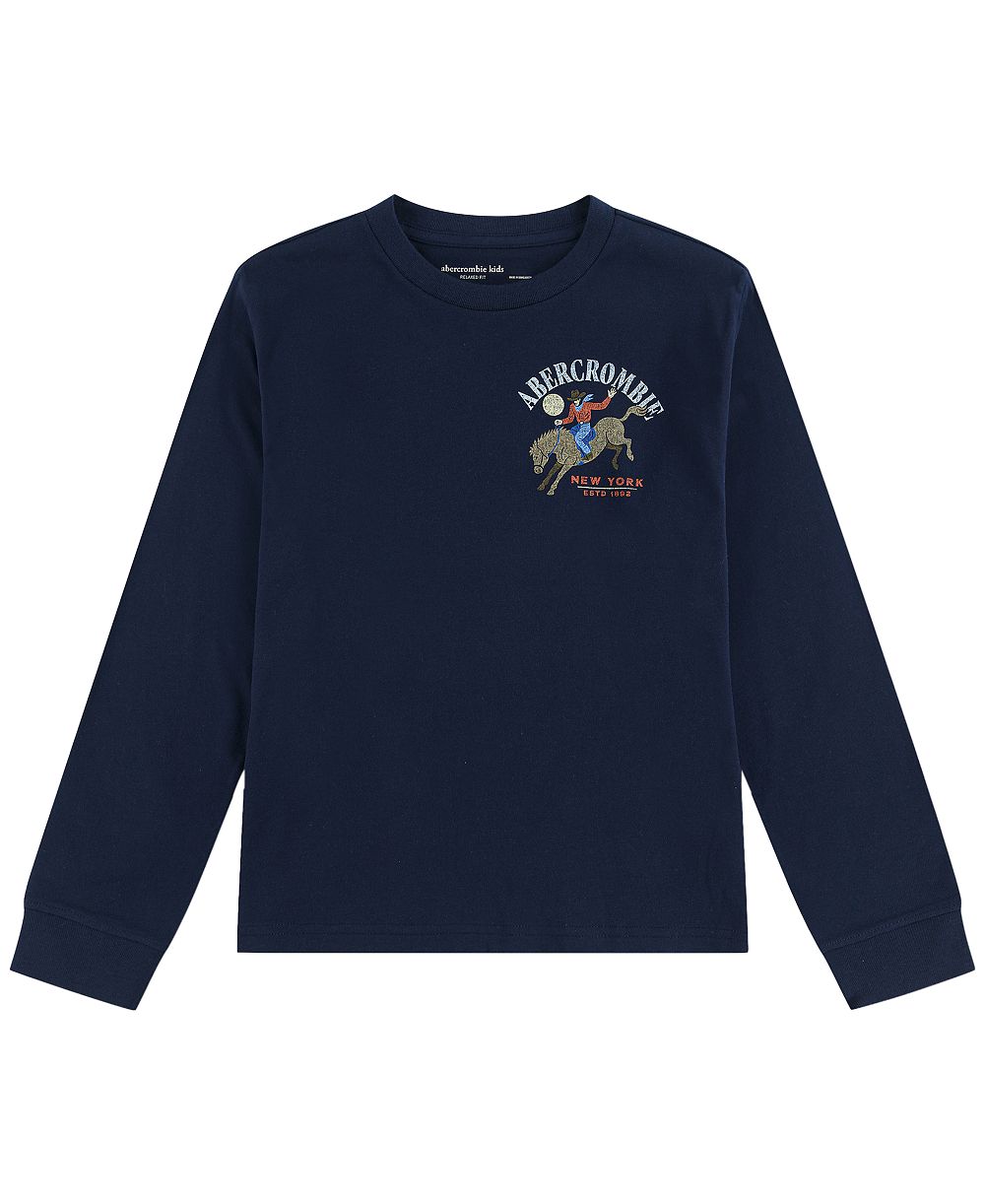 Детская футболка abercrombie kids с длинным рукавом для мальчиков 5-18 лет, ковбойский стиль