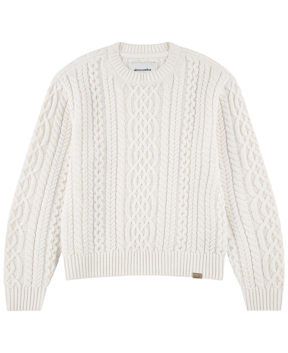 abercrombie kids Boys' 5-18 Cable Crew Sweater