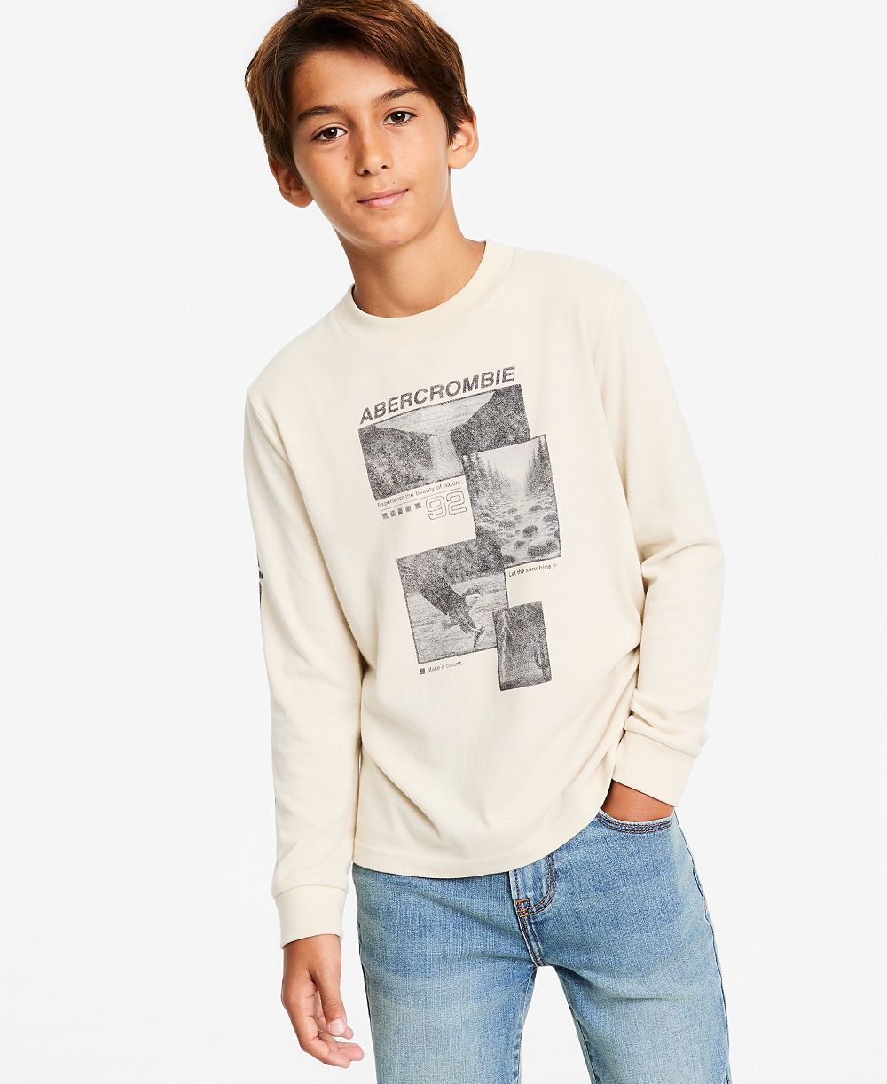 Abercrombie Kids мужская футболка с длинным рукавом, размер 8-20