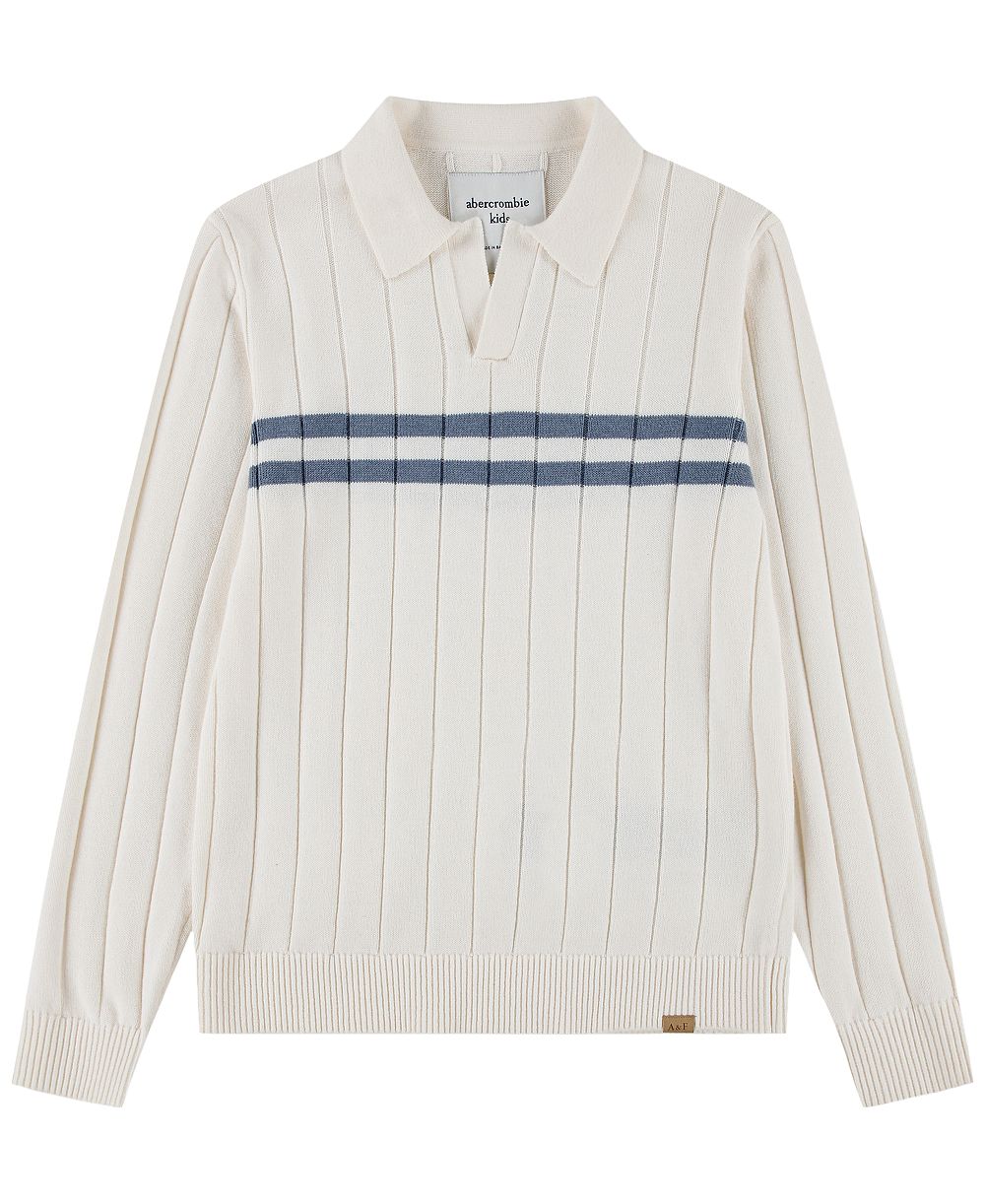 abercrombie kids Boys' 5-18 Long-Sleeve Johnny Chest Stripe Sweater