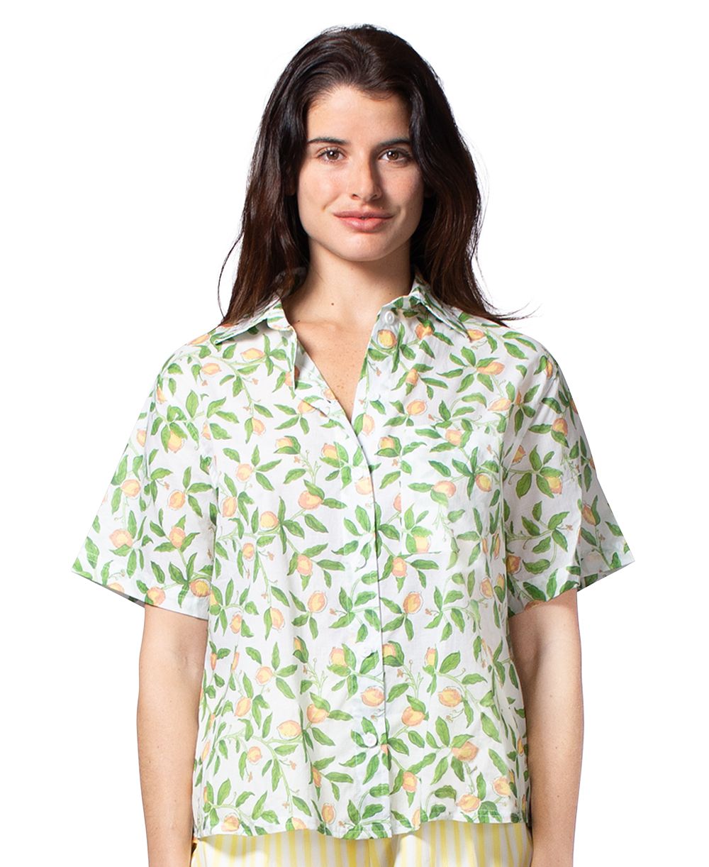 Hue Women's Cotton Voile Short-Sleeve Pajama Top