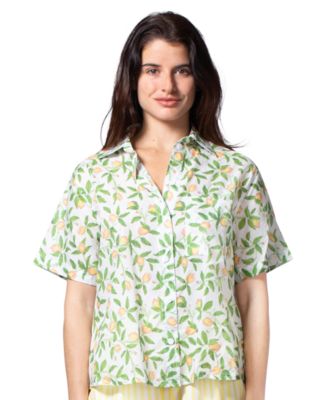 Hue Women's Cotton Voile Short-Sleeve Pajama Top