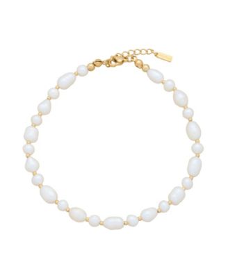 St. Moran Gold Natural Freshwater Pearl Chunky Leah Anklet