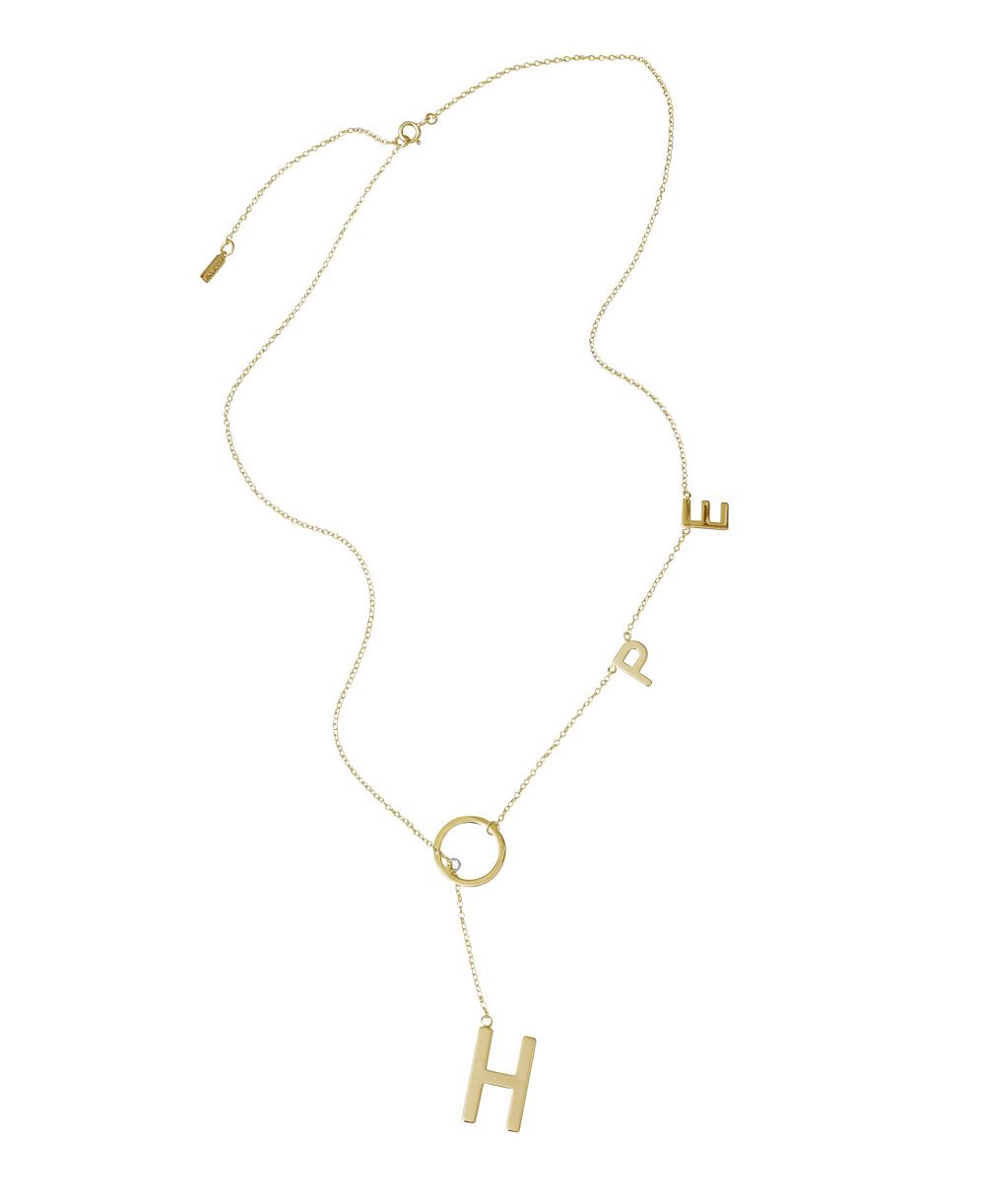 St. Moran Gold Hope Lariat Necklace