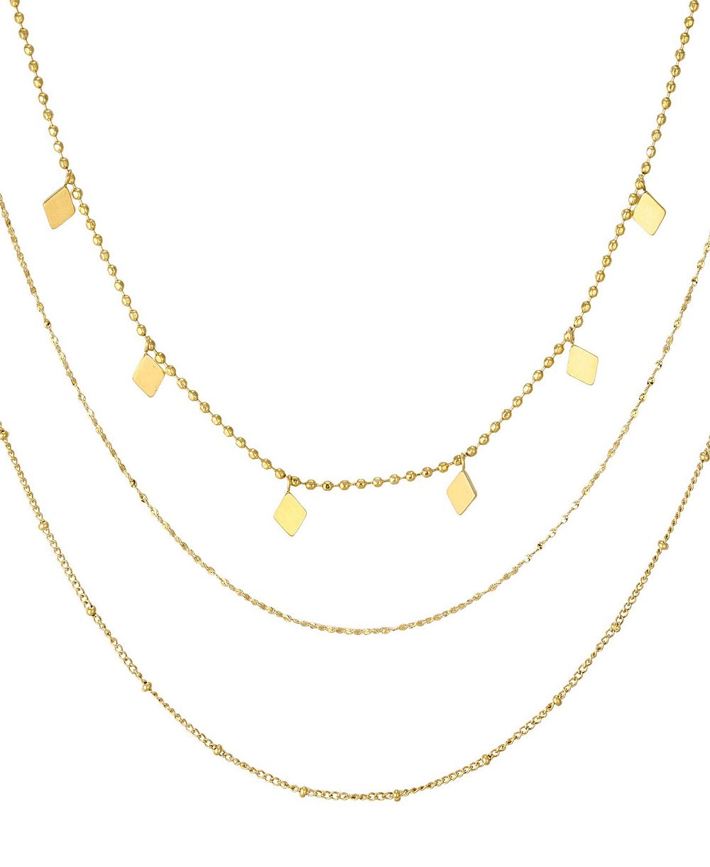 Набор цепочек St. Moran Tarnish-Resistant Gold Set of 3 Dainty Layering Livi Necklace Set