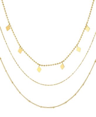 Набор цепочек St. Moran Tarnish-Resistant Gold Set of 3 Dainty Layering Livi Necklace Set