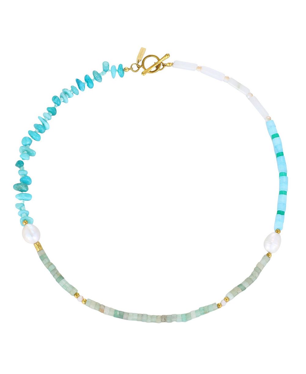 St. Moran Tarnish-Resistant Natural Freshwater Pearl Mixed Bead Augustine Necklace