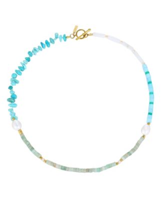St. Moran Tarnish-Resistant Natural Freshwater Pearl Mixed Bead Augustine Necklace